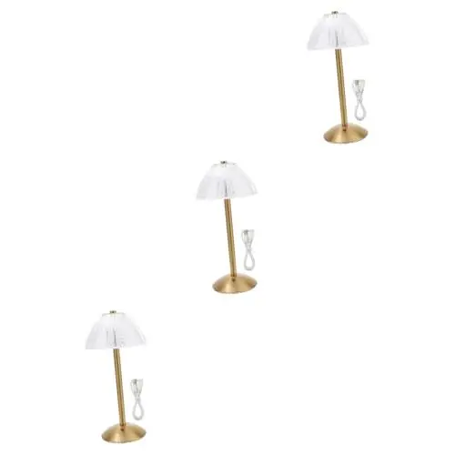 Produktbild: Gadpiparty 3St Nachtlicht tischlampe LED-Nachtlampe Touch-Lampen für Schlafzimmer LED-Schreibtischleuchte Pilzlampe dimmbare LED-Lampe Tisch-LED-Licht Jahrgang Sensor Putze es Acryl