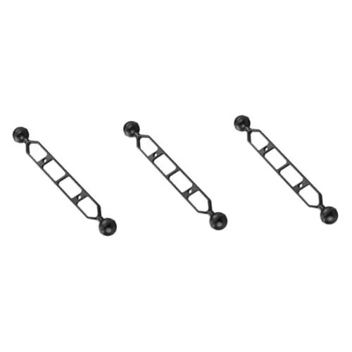 Produktbild: Gadpiparty 3 Stück 9 Doppelkugelarm für Unterwasserlampe blacksto e Doppelkugelarm aus Aluminiumlegierung kugelausstecher Arm mit Kugeln doppelte Kugel Licht füllen Kugelkopf Lampenarm