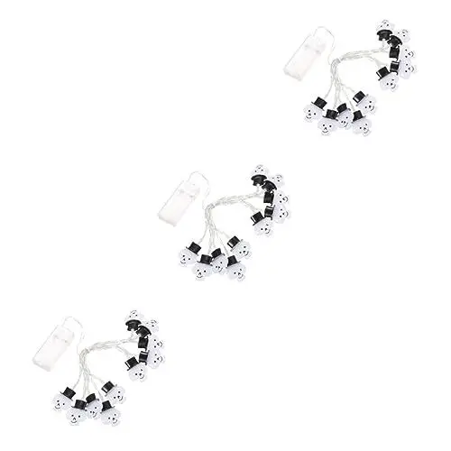 Produktbild: Gadpiparty 3 Stück Halloween Lichterkette Halloween Schädel Dekorationen Laterne Dekoratives LED Dekor Halloween Lichterkette Halloween Lichterkette Halloween Dekoration Lichter