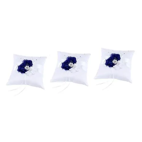 Produktbild: Gadpiparty 3 Stücke 20x20cm Verziert Kissen Für Hochzeit Decor Braut Bouquet Kissen Bearer Kissen