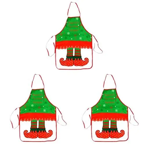 Produktbild: Gadpiparty 3- Teiliges Dienerkostüm- für Keksdekoration Koch Halloween Abendessen Zubehör Cartoon- Schürzen Küchenmädchen Festliche Festivalparty Gedruckt Urlaub Karneval Erwachsene