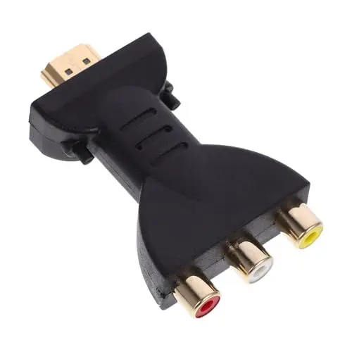 Produktbild: Gadpiparty Auf 3 Video-Audio-Adapter Zum Av-konverter Kein Treiber Erforderlich 720p 1080i-unterstützung Schwarz Zufällige Farbe