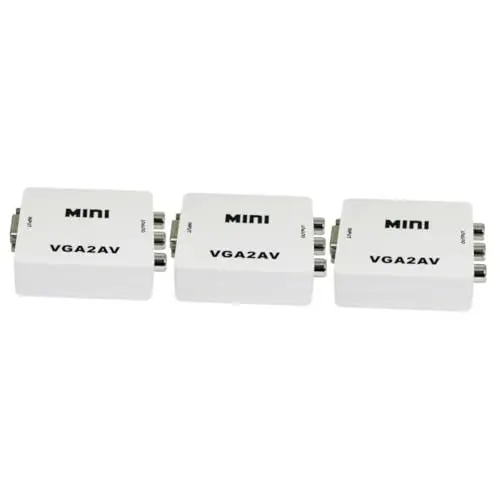 Produktbild: Gadpiparty 3st Computer Zu Fernseher Adapter Zusammengesetzter Konverter Video-Audio-Adapter Fernsehen Weiß