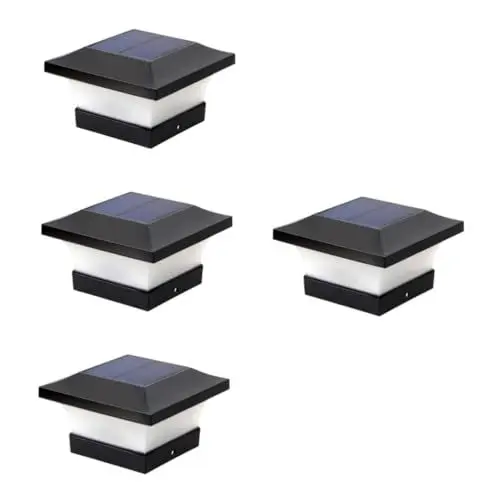 Produktbild: Gadpiparty 4 Stücke Solar Laternen Für Außen Säule Licht Garten Licht Solar Powered Für Terrasse Hof