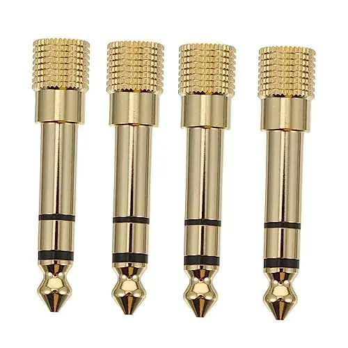 Produktbild: Gadpiparty Headset-Adapter Vergoldet 4 5 Mm auf 6 3 Mm Klinkenstecker Konverter Messing/Kupfer Einfach und Spielbar für Geräte