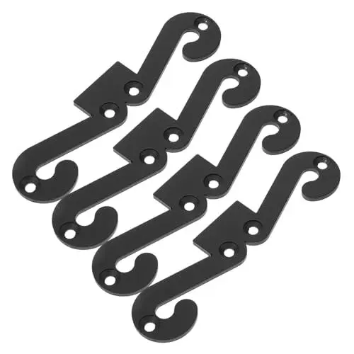 Produktbild: Gadpiparty 4 Stück Zubehör Für Scheunentore Doppeltür Taschentür-bodenhalterung Magnetische Bildschirmtür Bodenführung Für Scheunentore Scheunentorbeschläge Außengarage Kohlenstoffstahl Black