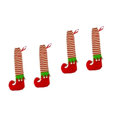 Produktbild: Gadpiparty 4 Stück weihnachtliche stuhldekorationen Stuhlfußschützer stuhlfuß überzieher Weihnachten Tischfüße Ärmel Cartoon-Stuhlfußbezüge Karikatur Stiefel Beinsätze Geschenktasche
