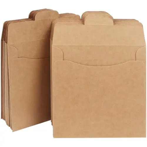 Produktbild: Gadpiparty 50 Stück Ärmel Papierhüllen Cd-verpackungsbeutel Speicherhalter Papphüllen Lagerung Cd-verpackungsumschlag Umschläge Aus Braunem Papier Cd Papier Karton Kraftpapier Tasche Karte