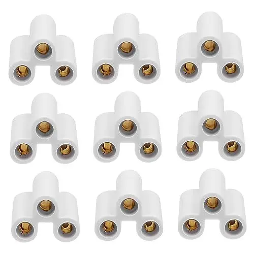 Produktbild: Gadpiparty 60 Stk Lampenanschluss Led-anschlüsse 3-polige Buchse Led-licht 4-poliger Stecker Led-lampen Led-röhre 3-poliger Weiblicher Lichtanschluss Weiß Pvc Nahtlos T5 Die Glühbirne