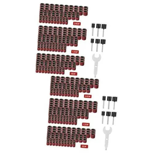 Produktbild: Gadpiparty 614 Stk 307-teiliges Sandrohrdorn-Schleifpapierring-Gummischleifset Schleifer für Bohrer Metallschmiedewerkzeuge sandpapier san disc elektrische Schleifmaschine, Schmirgelpapier