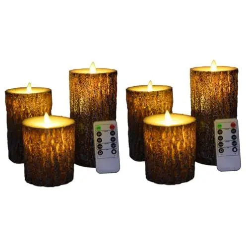 Produktbild: Gadpiparty 6 Stk Flammenloses Kerzenlicht Geführtes Teelicht Tee Aus Holz Partydekorationen Halloween-kerzenlicht Nachtlicht Kerzenlicht Aus Holz Kerzenlampen Led Lichter