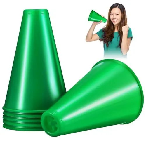 Produktbild: Gadpiparty 6stücke Cheer Megaphone Aus Kunststoff Lautstarker Party-horn Für Sportveranstaltungen Und Feiern Leicht Tragbar Leuchtendem Grün Für Cheerleading Und Geburtstagsfeiern