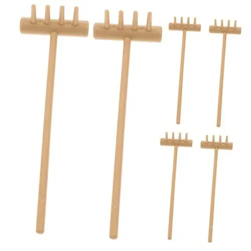 Produktbild: Gadpiparty 6 Stücke Zen Rechen Satz für Sandkästen Miniatur Rechen für Selbstgemacht Landschaften Tisch Dekoration Zen Garten Zubehör Langlebige und Sichere Materialien für Kreative Projekte