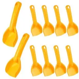 Produktbild: Gadpiparty 7 Stück 7 07 Zoll Kunststoff Sandschaufel Strandspielzeug Kinder Strand Sandschaufeln Kleine Schaufel Rechen Schaufeln Für Kinder Garten Strand Partygeschenke Gelb