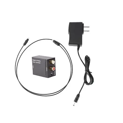 Produktbild: Gadpiparty Digital Zu Analog Optischer Spdif Koax Zu r Audiokonverter Für Tv DVD Aluminium Kompatibel Mit Heimkino Und -geräten Unterstützt kHz Abtastrate