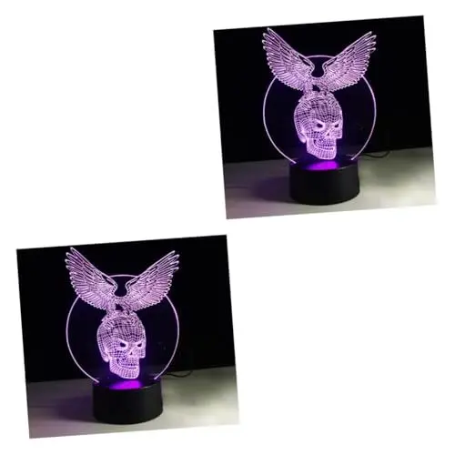 Produktbild: Gadpiparty Batteriebetrieben 2St -n lumae optische Täuschungslampe kinderzimmer lampen kinderzimmerlampe lampen mit touch tischlampe Barlampe 3D-Lampenillusion LED- Diashow