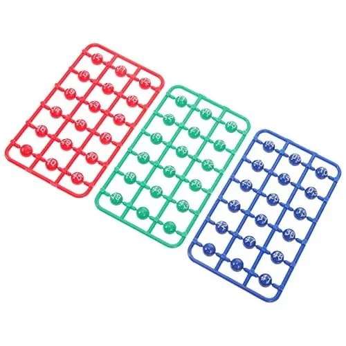 Produktbild: Gadpiparty Bierpong Tisch 49 Tombola-Kugeln Farbige Lotteriekugeln Bingo-Spiel Nummerierte Kugeln Für Partys Bingo-Nächte Preisverlosungen Casino-Spielzubehör Bierpong Tische