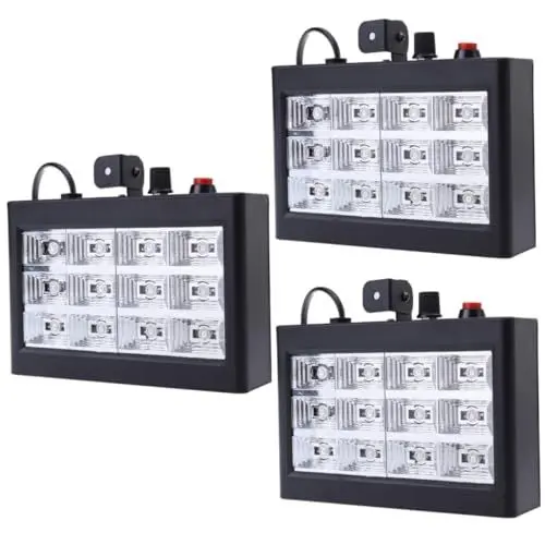 Produktbild: Gadpiparty Blitzlicht 3st Disco-licht Stroboskop Bühnenbeleuchtung Disco-blitzlicht Partylicht LED-Bühnenlampe