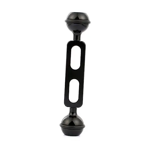 Produktbild: Gadpiparty Doppelkugelarm aus Aluminiumlegierung Arm mit Kugeln Tauchen Taschenlampe Unterwasser Taschenlampe unterwasserfotografie taucherlampe Doppelkugelarm für Unterwasserlampe Black