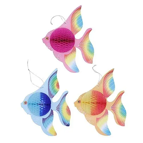 Produktbild: Gadpiparty Faltbare Tropische Fischdekorationen 6 Stück Seidenpapierfische Für Partyzubehör Dekorative Deckenbehang