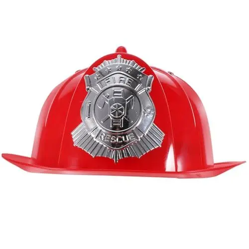 Produktbild: Gadpiparty Feuerwehrmann-Hut Rollenspiel-Spielzeug Verkleidung Feuerwehrmann Roter Kunststoffhut Feuerwehrhelm Zubehör Für Halloween-Rollenspiele Weihnachtsfeier Gastgeschenke Zubehör Rot