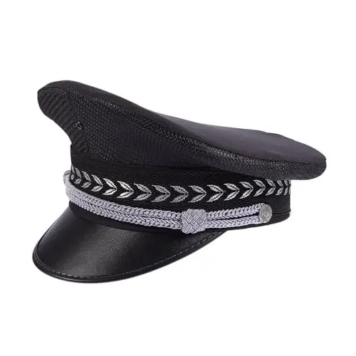 Produktbild: Gadpiparty Frauen Mützen Hüte griechische Tracht Marinehut Polizei Rolle Spielen Spielzeug Marine Spielzeug Polizei Station Pretend Spielzeug Mode Flache Kante Immobilienwächter Türhüterhut