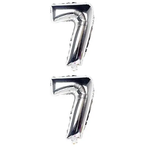 Produktbild: Gadpiparty 2 Stück 40 Große Silberne Zahlenballons Aus Aluminiumfolie Partydekorationen Foto-requisiten Für Geburtstage Hochzeiten Schulpartys Festivals