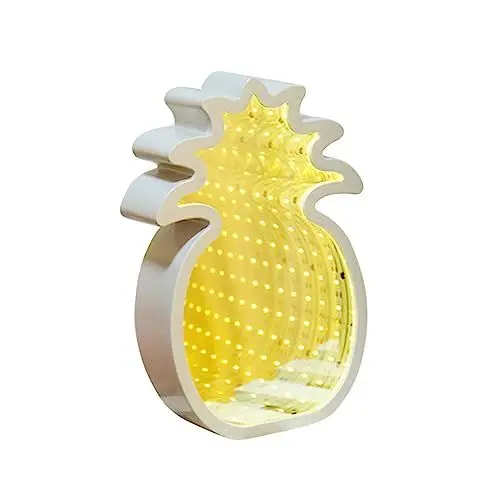 Produktbild: Gadpiparty Kinderzimmerlampe Ananas Leuchtreklame Ananas Lampe Ananas Nachtlicht Ananas-neonlicht Geführtes Tunnellicht Spiegelleuchte Kreatives Tunnellicht Spiegellicht Weiß Led