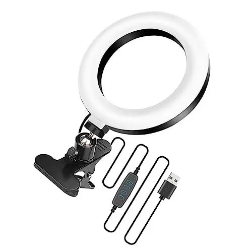 Produktbild: Gadpiparty LED Webcam Ringlicht Mit Klemme Für Video Conferencing Streaming Und Vlogging Einstellbare Helligkeit Für Computer Und Laptop Ideales Licht Für Online Meetings Und