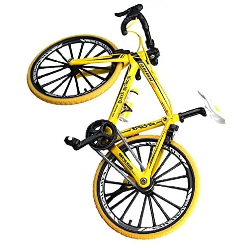 Produktbild: Gadpiparty Miniatur Rennrad Modell Aus Hochwertiger Legierung Gelb Für Deko Und Sammlerstücke Langlebig Und Einzigartig Für Zuhause Und Büro