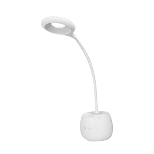 Produktbild: Gadpiparty -tischlampe Kabellos Wiederaufladbar Dimmbar 1500 Mah Augenschonende -schreibtischlampe Schwanenhals Weiß Usb-aufladung
