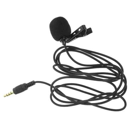 Produktbild: Gadpiparty Telefonmikrofon Clip-mikrofon Vloggen Klein Mikrofonclip Mini-flauschmikrofon Mikrofone Zum Vlogging Winziges Mikrofon Podcast Lavaliere Mikrofon Für Mikrofon-Clip Black Metall