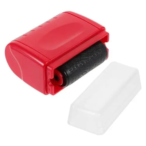 Produktbild: Gadpiparty Vertraulichkeitssiegel Stempel prägen Personifizieren Firmenstempel Sicherheitsrollenstempel dokumentieren Privat für Sicherheitsstempelrolle praktische Rollenstempel Plastik rot