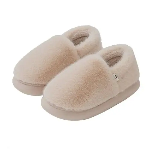 Produktbild: GäSte Hausschuhe Mit Sohle Set rutschfeste Hausschuhe aus Baumwollleinen für drinnen und draußen, Hausschuhe, Sandalen mit offener Spitze, atmungsaktive Schuhe für das Damen Flip Flops (Khaki, 44)