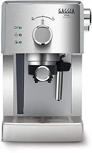 Produktbild: Gaggia RI8437/11 Viva Prestige manuelle Espresso-Kaffeemaschine, für gemahlene und Schoten, 1025 W, 15 bar, Edelstahl, 1025 W