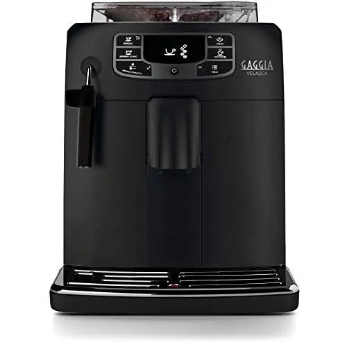 Produktbild: Gaggia Velasca Black, Automatische Kaffeemaschine für Espresso und Cappuccino, Kaffeebohnen oder gemahlen, RI8260 / 01, 1000 W, Schwarz, 100% Made in Italy