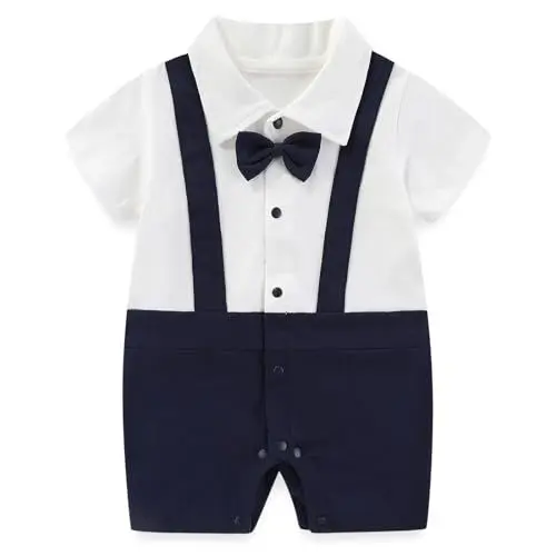 Produktbild: Gajaous Neugeborenes Baby Jungen Gentleman Strampler Overall Bodysuit