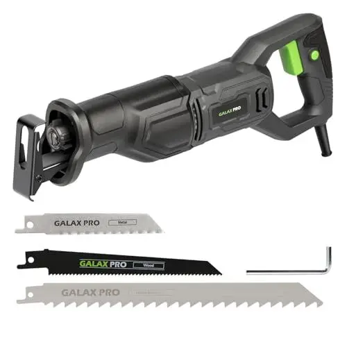 Produktbild: GALAX PRO 710W Säbelsäge Mit 3000 SPM variabler Geschwindigkeit, Für präzise Schnitte in Holz, Metall und mehr, Schnellwechsel der Klinge ohne Werkzeuge