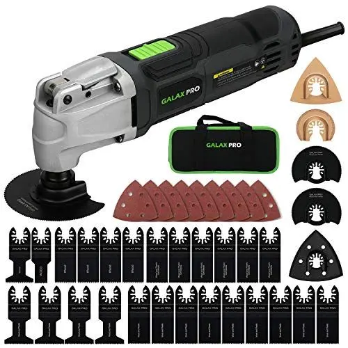 Produktbild: GALAX PRO 260W Oszillierende Werkzeuge, 6 variable Geschwindigkeiten, 15000-22000RPM Multifunktionswerkzeug, 39-teilig, Zubehör mit Schnellspanner Multifunktionsklingen mit Tragetasche