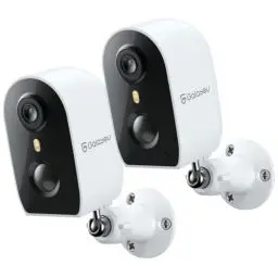 Produktbild: GALAYOU Überwachungskamera Aussen Akku WLAN Kabellos - 2K WiFi Kamera Überwachung Outdoor/Indoor mit Farbige Nachtsicht Bewegungsmelder, kompatibel mit Alexa, Set 2