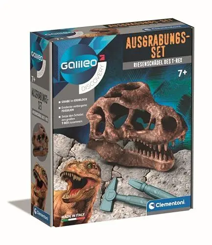 Produktbild: Galileo Discovery Ausgrabungs-Set Riesenschädel des T-Rex, Dinosaurier Fosilien als Spielzeug für Kinder ab 7 Jahren, 59329 von Clementoni