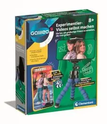 Produktbild: Galileo Fun Experimentier-Videos selbst Machen - Handy Stativ mit Greenscreen für Kinder ab 8 Jahren, 59327 von Clementoni