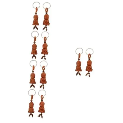 Produktbild: GALPADA 10 STK Buddha-Schlüsselanhänger Glücklicher chinesischer Schlüsselanhänger Buddha hängende Schlüsselanhänger Buddha schlüsselanhänger Buddha Anhänger Buddha-Anhänger aus Holz Eisen
