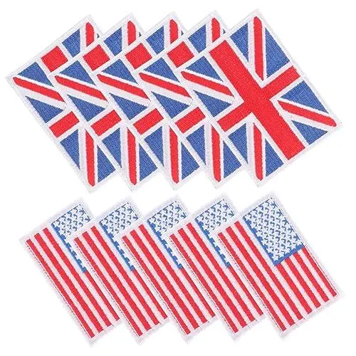 Produktbild: GALPADA Bügelflicken Mit Usa-flagge 10er-pack Bestickte Kleidungsflicken Für Familie Und Aktivitäten