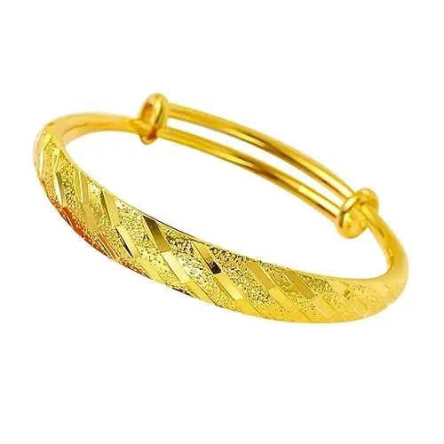 Produktbild: GALPADA Goldener Damen-armreif Verdicktes Armband Aus Messing Handwerklicher Schmuck Für Frauen Vakuumvergoldete Oberfläche Langlebiges Design Für Alltags Und Feiertags-tragen Als Für
