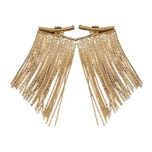 Produktbild: GALPADA 1 Fransen Ohrringe trauzeugen bridesmaid einzigartige fransenohringe brautgeschenk Tropfenohrringe Quastenohrringe baumeln Tanzohrringe Kupfer Golden
