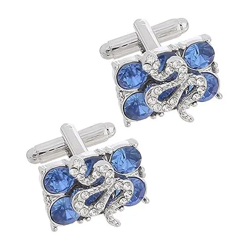 Produktbild: GALPADA 1 Paar Schlangen-diamant-manschettenknöpfe Krawattennadel Hemd Mit Nieten Mit Französischer Manschette Manschettenknöpfe Für Geschäftsanzüge Smoking Rechteck Legierung Strass Vati