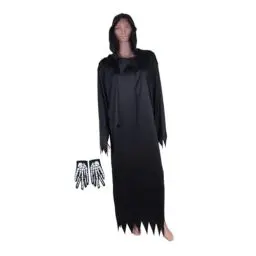 Produktbild: GALPADA 1 Satz Halloween-sensenmann-anzug Düsteres Outfit Anzug Für Kinder Kapuzenmantel Halloween-horror Vampir-kostüm Kapuzenumhang Kostüm Für Kinder Black Polyester (polyester)