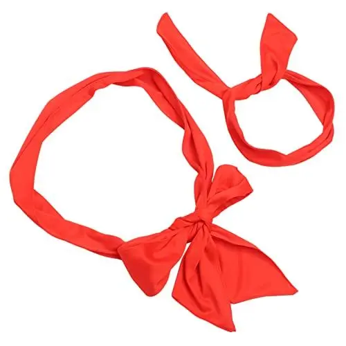 Produktbild: GALPADA Modischer Piratenschal Und Dehnbare Rote Piratenschärpe Piratenzubehör Für Damen Für Karneval Cosplay