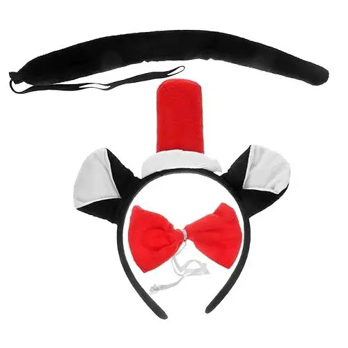 Produktbild: GALPADA Halloween Schwarze Katze Stirnband Set Tier Cosplay Party Dekorationen Prop Zubehör